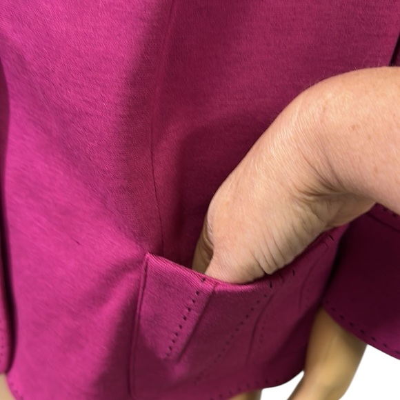 Larry Levine Classics 3 Quarter Sleeve Knit Jacket with Pockets Plus Size 28W - Picture 10 of 12